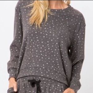 STORIA women’s stars sweatshirt size S gray (LL76)